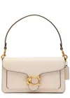 Coach Tabby 26 Grained Leather Shoulder Bag In White