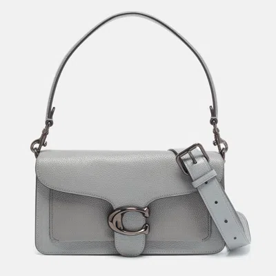 Pre-owned Coach Tabby 26 Grey Leather Shoulder Bag