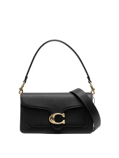 Coach Tabby 26 Leather Shoulder Bag In Black