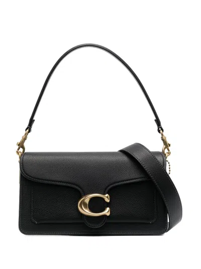 Coach Tabby 26 Leather Shoulder Bag In Black