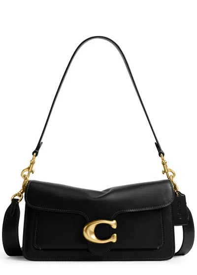 Coach Tabby 26 Leather Shoulder Bag In Black