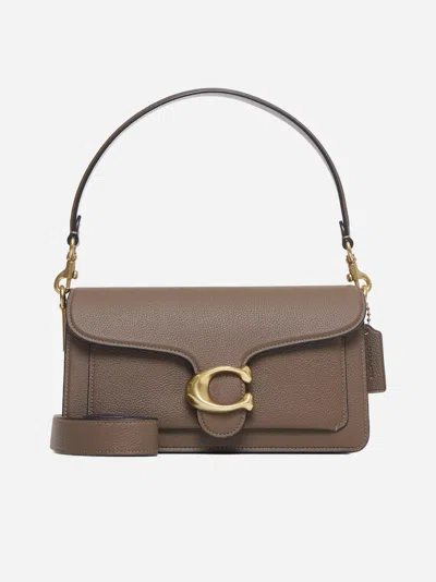 Coach Tabby 26 Leather Shoulder Bag In Gray