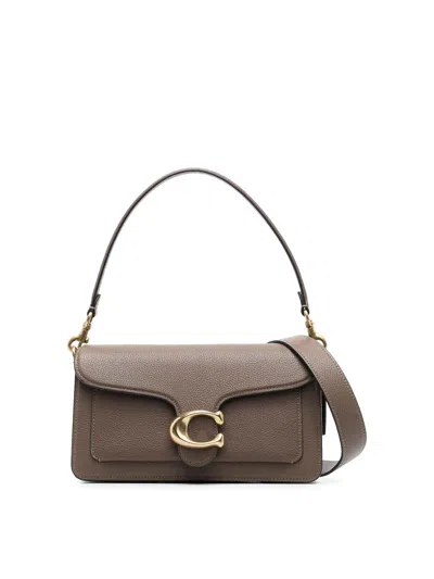 Coach Tabby 26 Leather Shoulder Bag In Gray