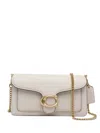 Coach Chain Leather Clutch With Adjustable Strap In White