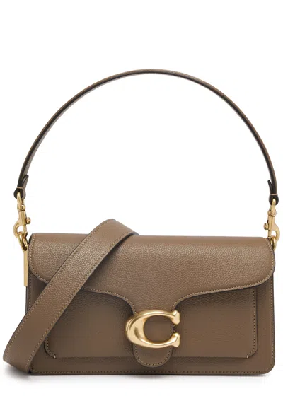 Coach Tabby 26 Leather Shoulder Bag In Taupe