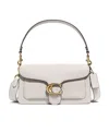 Coach Tabby 26 Logo Plaque Shoulder Bag In White