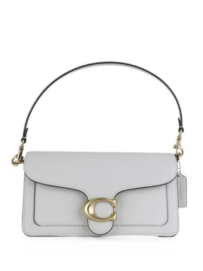 Coach Tabby 26 Logo-plaque Shoulder Bag In White