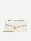 Coach Quilted Leather Crossbody Bag With Chain Strap In Chalk