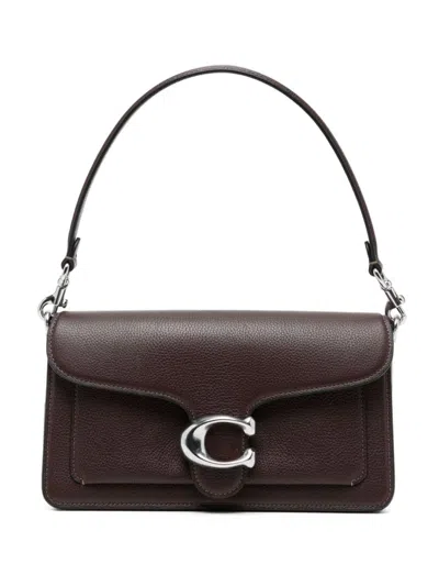 Coach Tabby 26 Logo Plaque Shoulder Bag In Brown