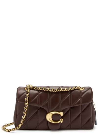 Coach Tabby 26 Quilted Leather Shoulder Bag In Dark Brown