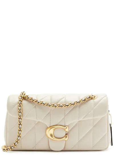 Coach Tabby 26 Quilted Leather Shoulder Bag In White
