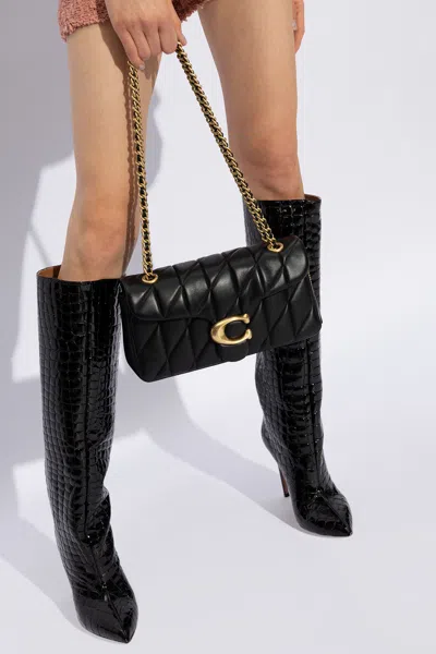 Coach Tabby 26 Quilted Leather Shoulder Bag In Black