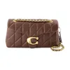 Coach Quilted Tabby Shoulder Bag 26 With Chain Handbags Bordeaux In Brown