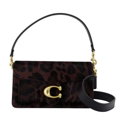 Coach Tabby Shoulder Bag 26 In Haircalf With Leopard Print In Brown