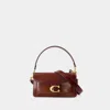 Coach Spazzolato Leather Tabby 20 Shoulder Bag In Red
