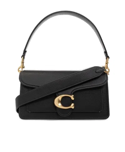 Coach New York Olive Green Leather Tabby 26 Handbag In Black