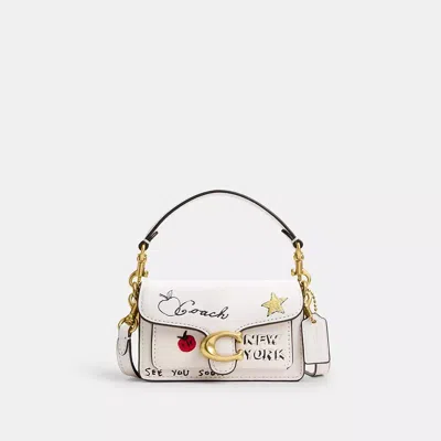 Coach Tabby Bag 12 With Sketch Print In White