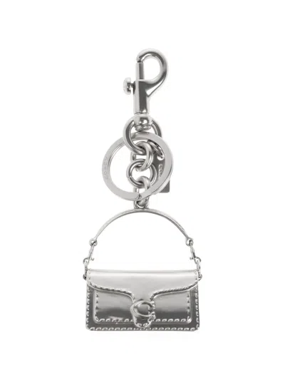 Coach Tabby Bag Charm In Silver