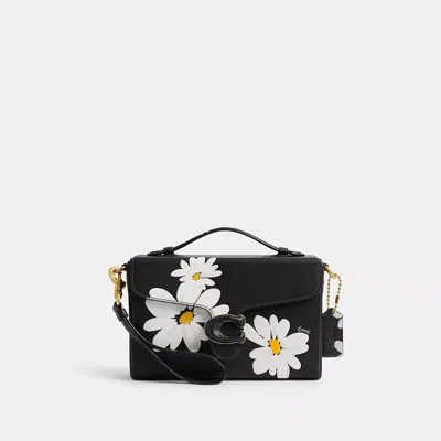 Coach Tabby Box Bag With Floral Print In Brass/black Multi