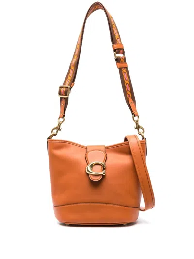 Coach Tabby Bucket Bag In Orange