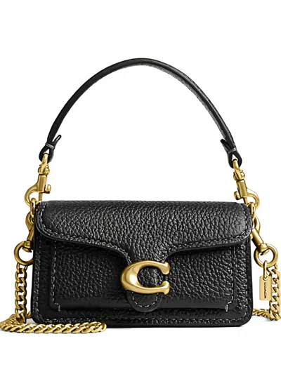 Coach Tabby C-plaque Bag In Black