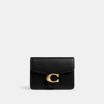 Coach Tabby Card Case In Brass/black