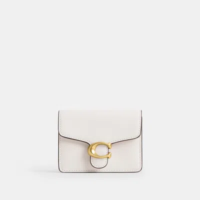 Coach Tabby Card Case In Brass/chalk