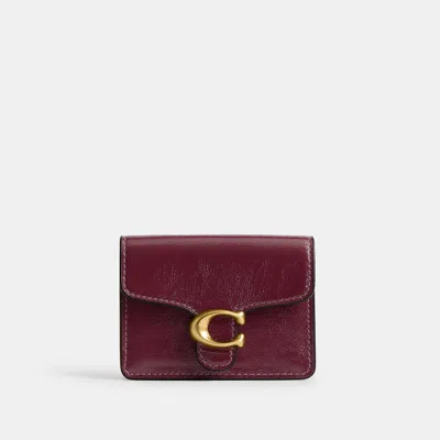 Coach Tabby Card Case In Burgundy