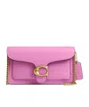 Coach Tabby 20 Logo Plaque Quilted Shoulder Bag In B4/fuchsia.