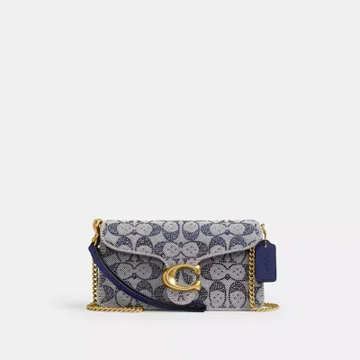 Coach Tabby Chain Crossbody Bag 19 In Crystal Signature Jacquard In Multi