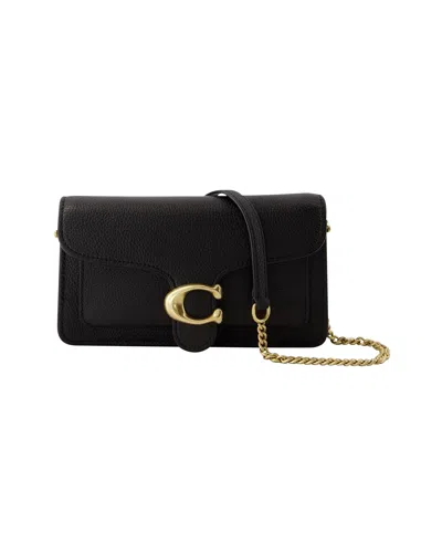 COACH TABBY CHAIN CROSSBODY CLUTCH - COACH - LEATHER - BLACK