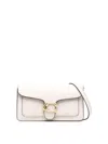 Coach Tabby Chain Leather Clutch In White