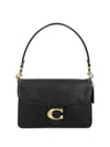 Coach Tabby Chain Leather Shoulder Bag In Black
