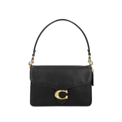 Coach Tabby Chain Leather Shoulder Bag In Black