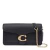 Coach Chain Strap Textured Shoulder Bag In Black