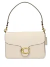 Coach Chain Tabby Chalk Leather Shoulder Bag In Nude