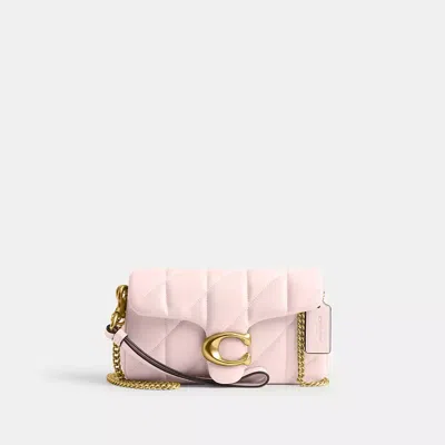 Coach Tabby Crossbody Wristlet With Pillow Quilting In Brass/blush
