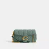 Coach Tabby Crossbody Wristlet With Pillow Quilting In Brass/sage