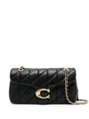 Coach Tabby Shoulder Bag 26 In Loved Leather With Quilting In Black