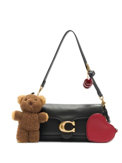 Coach Tabby Leather Shoulder Bag In Black