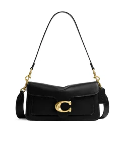 Coach Tabby Leather Shoulder Bag In Black