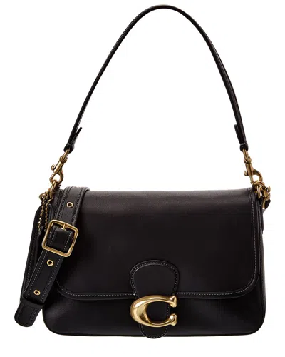 Coach Tabby Leather Shoulder Bag In Black