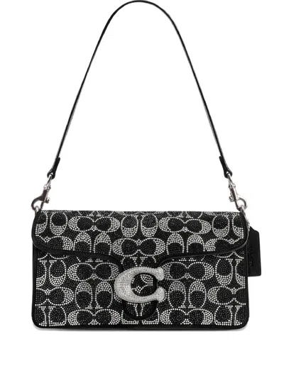 Coach Tabby Logo-embellishment Patterned Shoulder Bag In Black