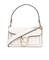 Coach Tabby Logo Plaque Shoulder Bag In White