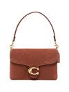 Coach Suede Soft Tabby Shoulder Bag In Red
