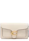 Coach Tabby Pebbled Leather Clutch In White