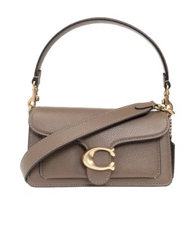 Coach Tabby Pebbled-leather Tote Bag In Brown