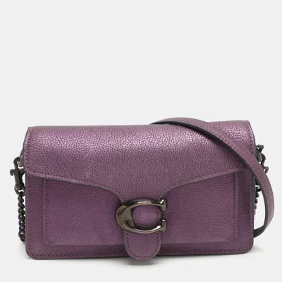 Pre-owned Coach Tabby Purple Leather Crossbody Bag