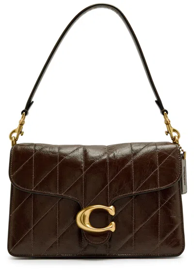 Coach Tabby Quilted Glazed Leather Shoulder Bag In Brown