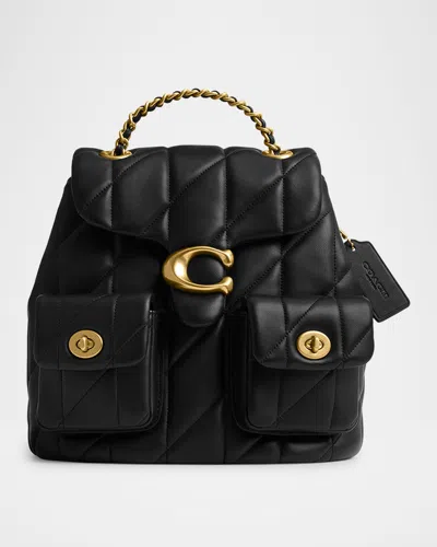 Coach Tabby Quilted Leather Backpack In Burgundy